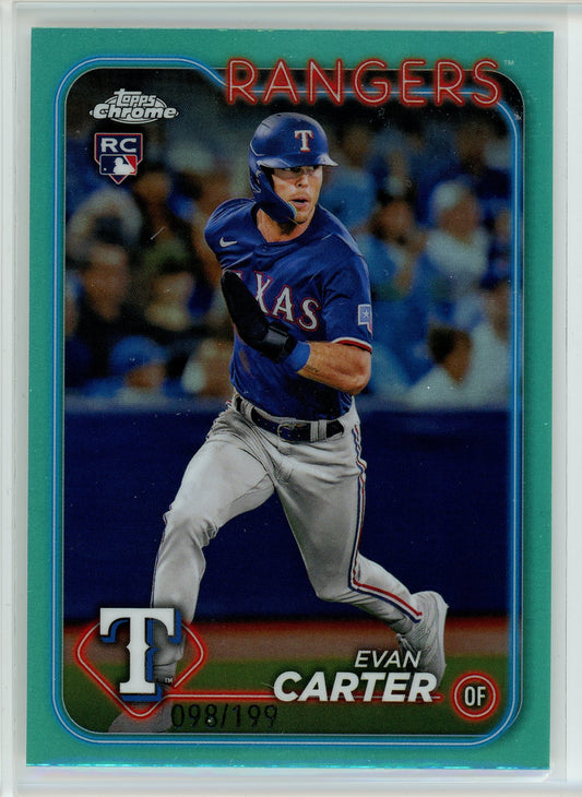 2024 Topps #280 Evan Carter #280 Aqua /199