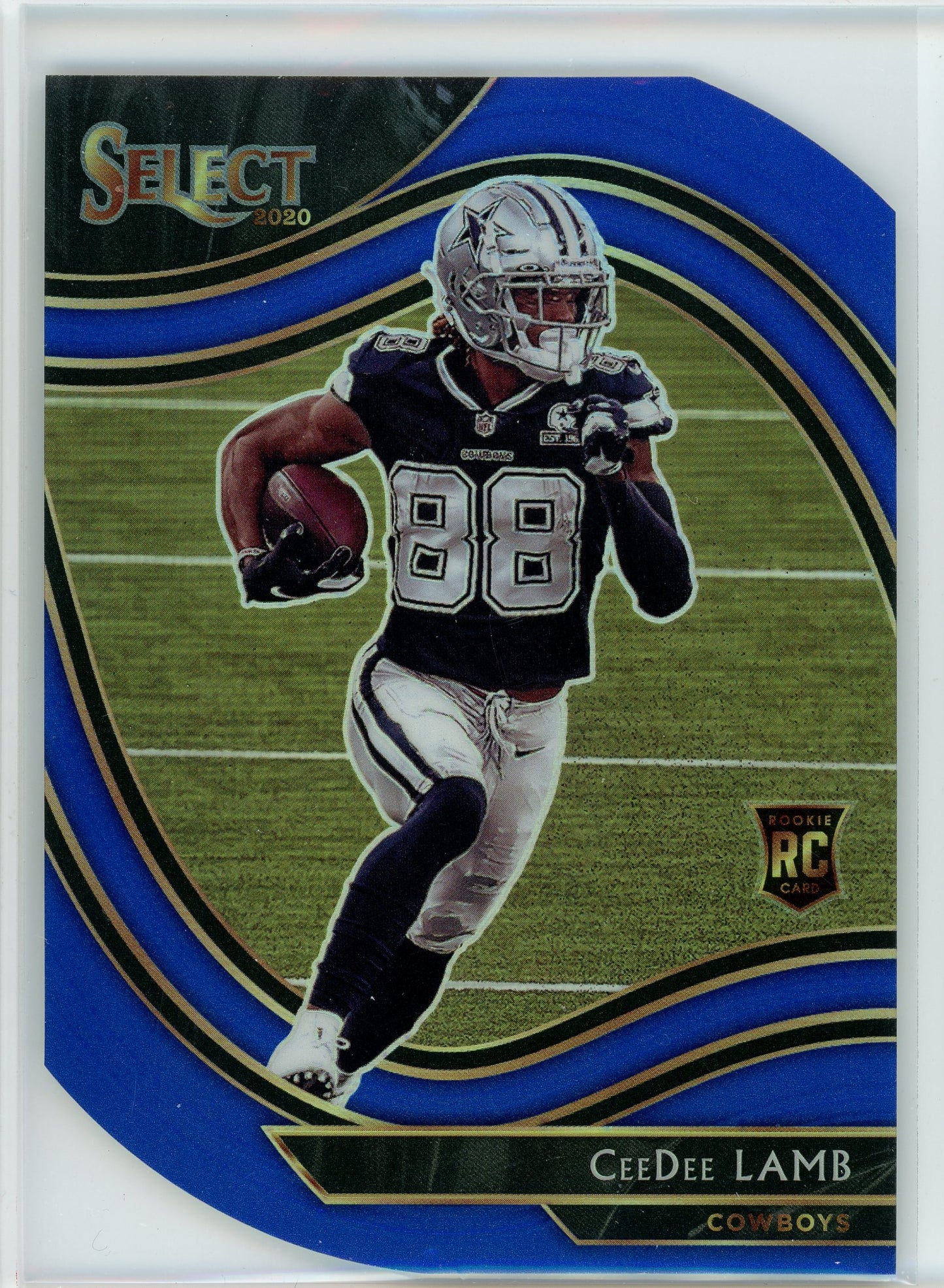 2020 Panini Select #357 CeeDee Lamb Blue Prizm Die Cut