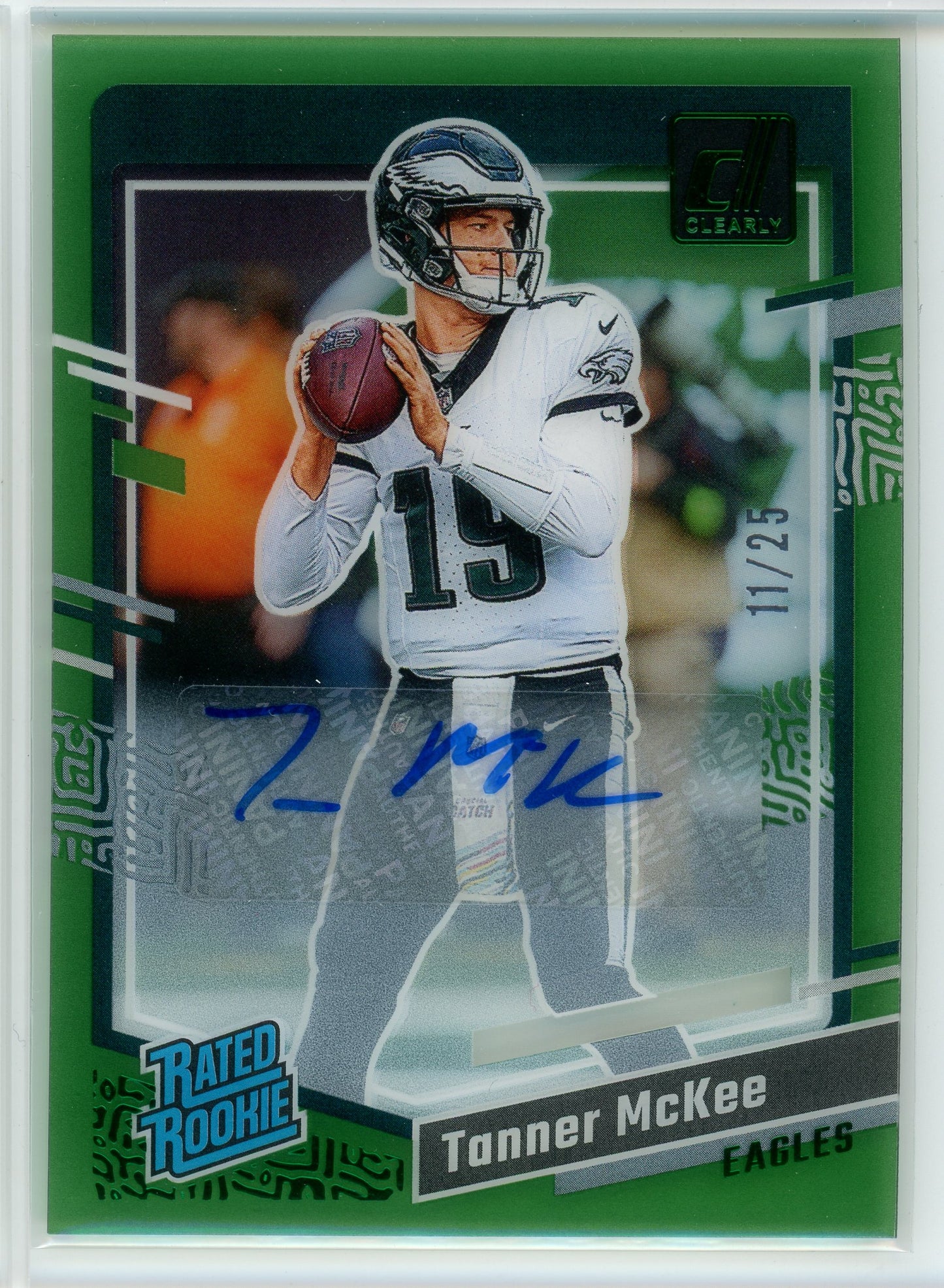 2023 Clearly Donruss #86 Tanner McKee Rated Rookie Autographs Green #/25