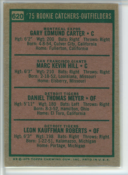 1975 Topps #620 1975 Rookie Catchers-Outfielders (Gary Carter / Marc Hill...)