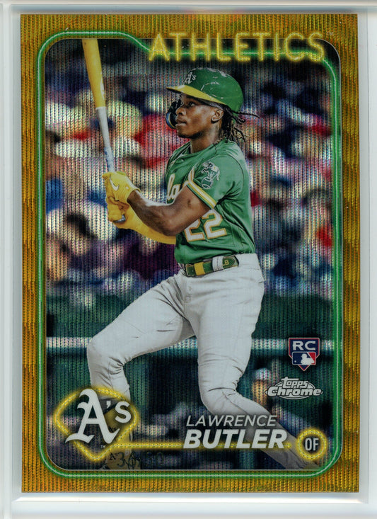 2024 Topps Chrome #5 Lawrence Butler Gold Wave Refractors #/50