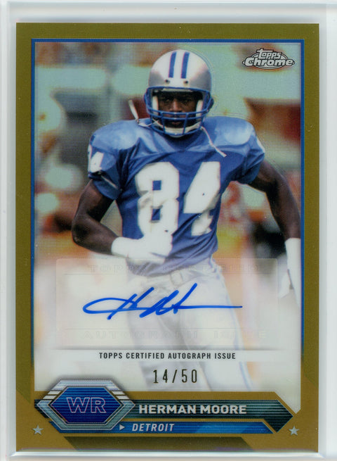 2023 Topps Composite Chrome #TCA-HM Herman Moore Auto Gold /50
