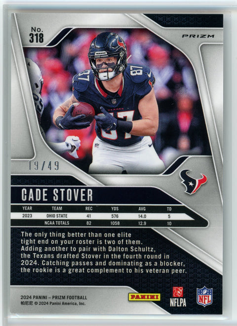 2024 Panini #318 Cade Stover Purple No Huddle Prizm /49