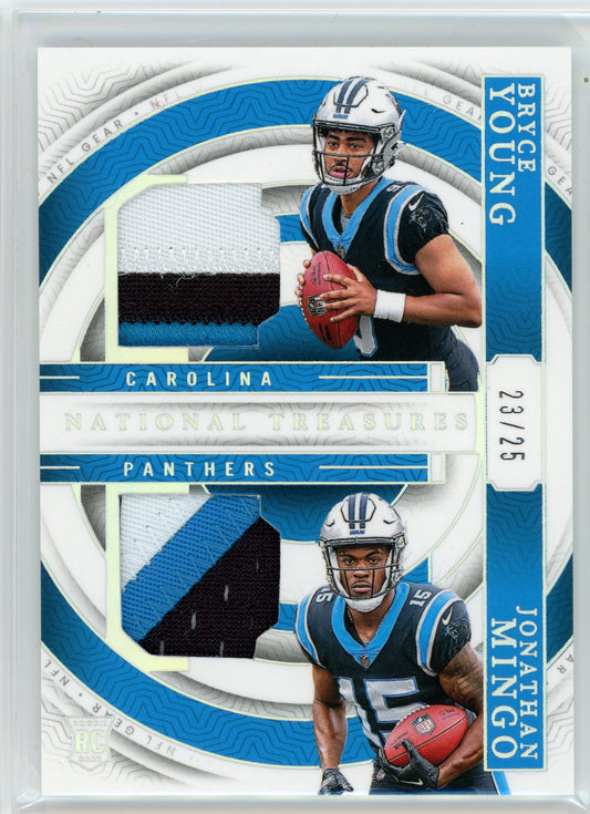 2023 Panini National Treasures #RGC-CAR Bryce Young/Jonathan Mingo Patch /25