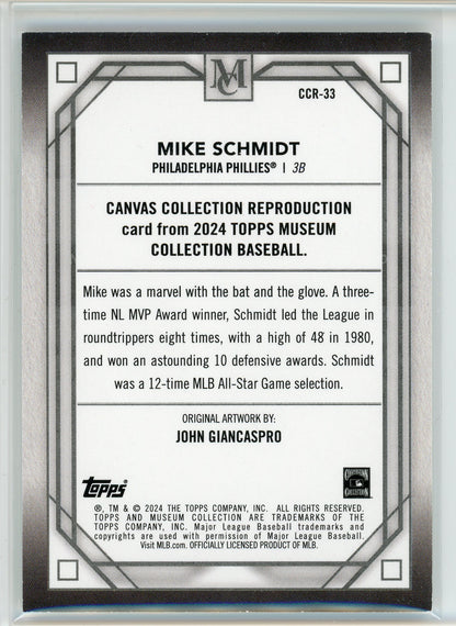 2024 Topps Museum Collection #CCR-33 Mike Schmidt Canvas Collection