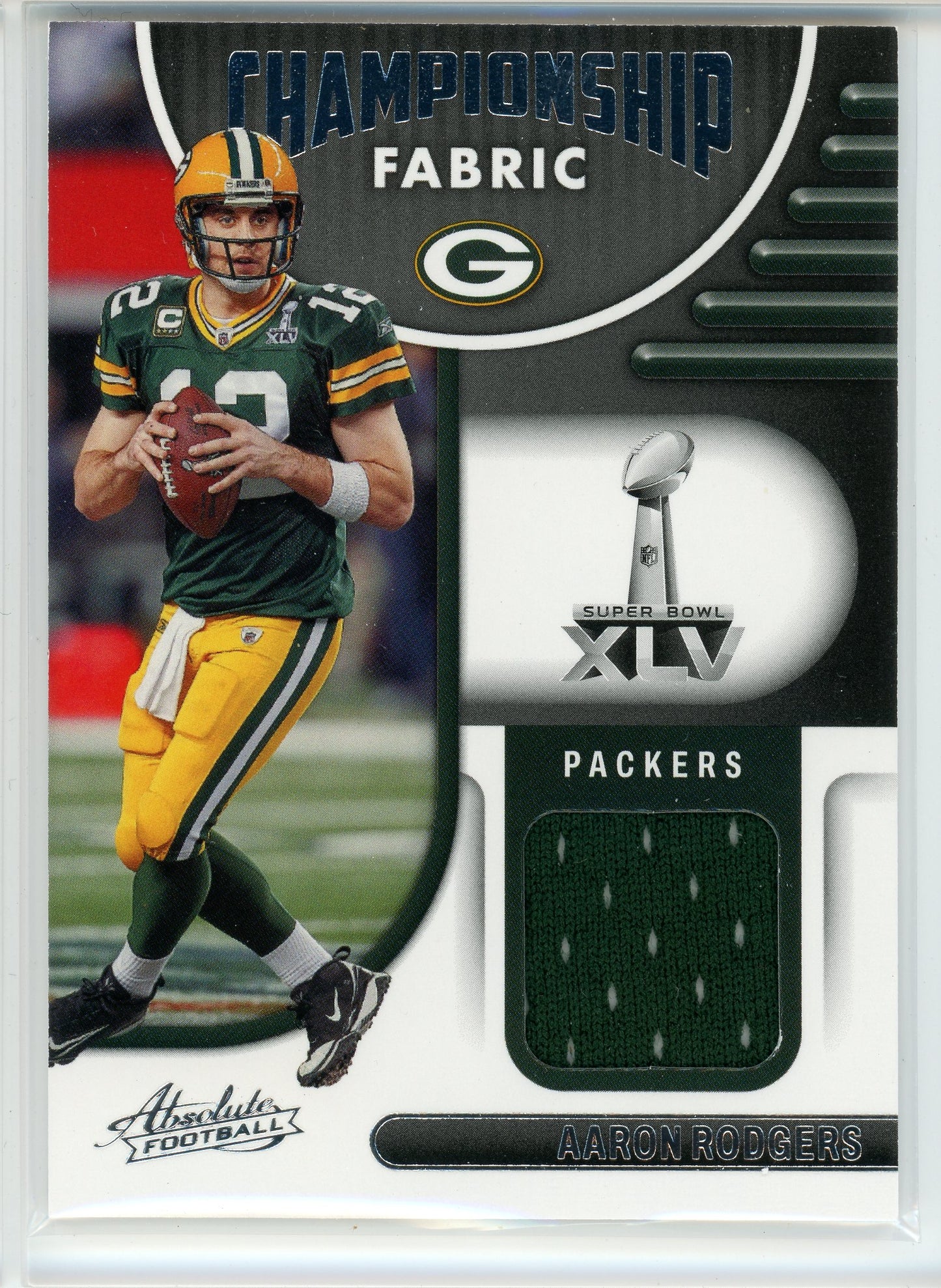 2022 Panini Absolute #CF-11 Aaron Rodgers Championship Fabric