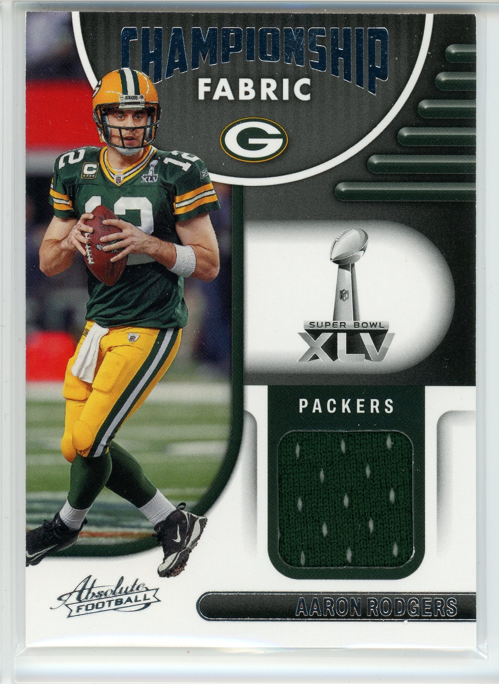 2022 Panini Absolute #CF-11 Aaron Rodgers Championship Fabric