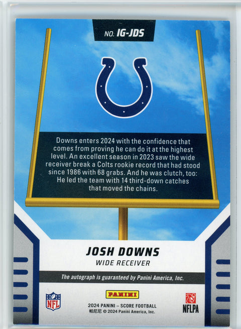 2024 Score #IG-JDS Josh Downs It's Good! Graphs