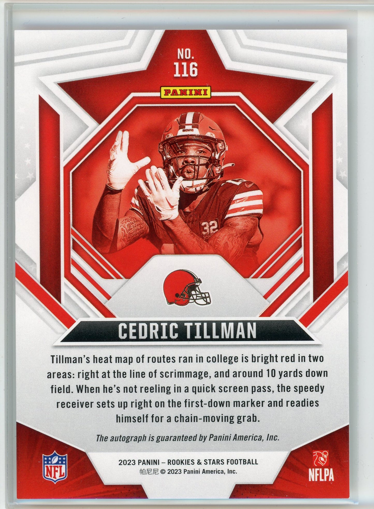 2023 Panini Rookies & Stars #116 Cedric Tillman Rookie Auto /299