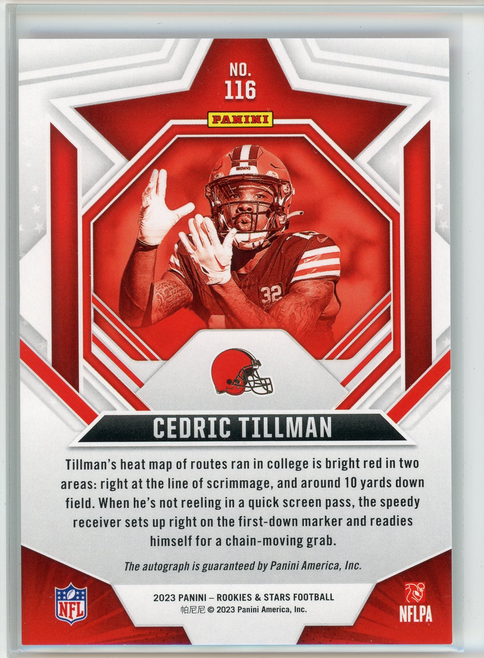 2023 Panini Rookies & Stars #116 Cedric Tillman Rookie Auto /299