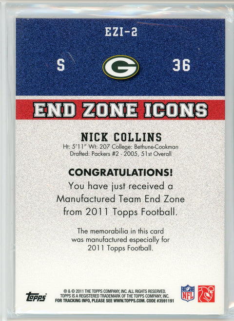 2011 Topps #EZI-2 Nick Collins End Zone Icons P