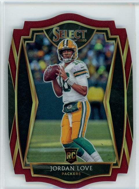 2020 Panini Select #147 Jordan Love Red Prizm Die Cut