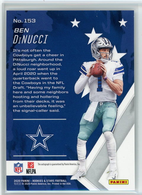 2020 Panini Rookies & Stars #153 Ben DiNucci Rookie Auto /199