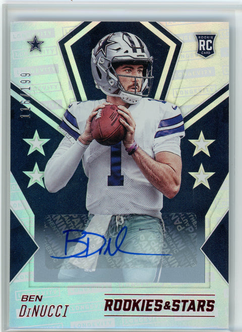 2020 Panini Rookies & Stars #153 Ben DiNucci Rookie Auto /199