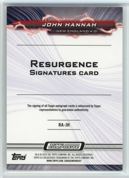2023 Topps Composite #RA-JH John Hannah Resurgence Signatures Green Surge /149