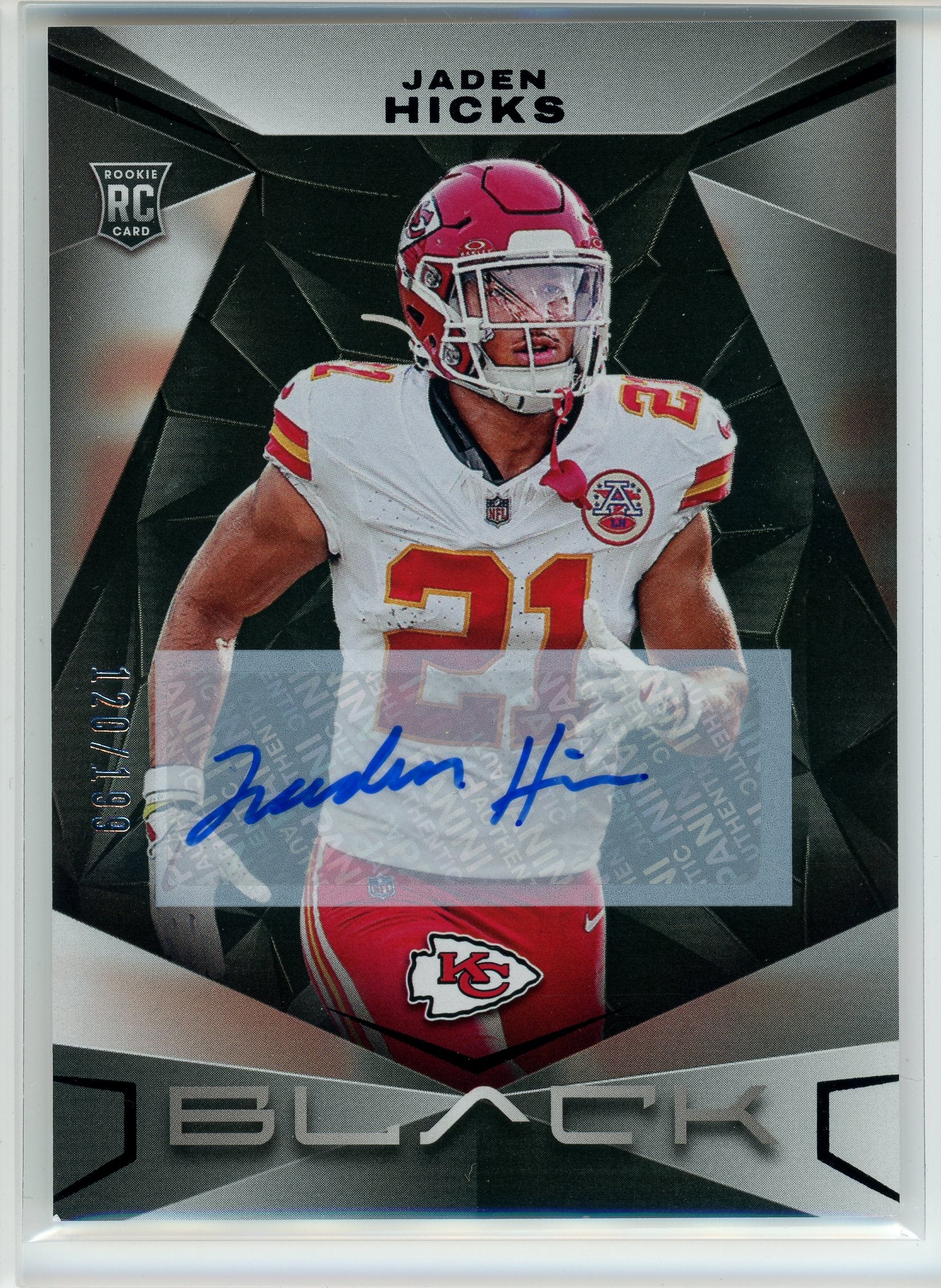 2024 Panini Black #136 Jaden Hicks Rookie Auto /199