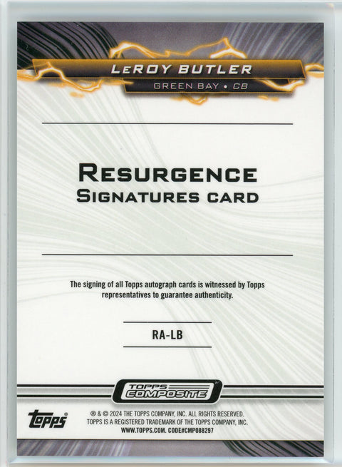 2024 Topps Composite #RA-LB LeRoy Butler Resurgence Signatures Surge