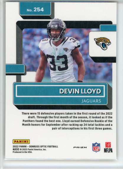 2022 Donruss Optic #254 Devin Lloyd Red Stars