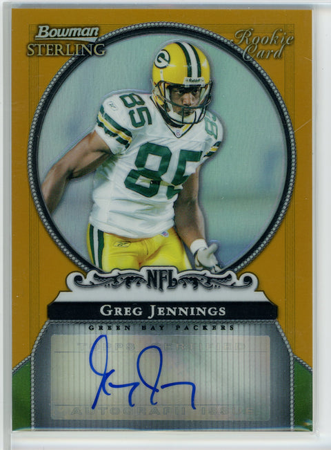 2006 Bowman Sterling #BS-GJ Greg Jennings Gold Rookie Auto