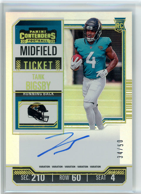 2023 Panini Contenders #134 Tank Bigsbey Midfield Ticket /50