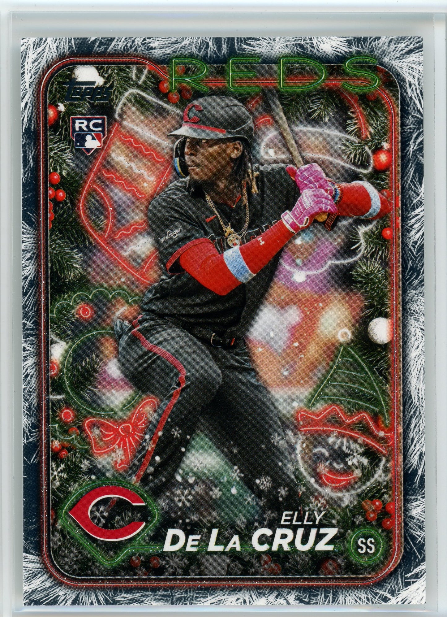 2024 Topps Holiday #H102 Elly De La Cruz Holiday Tree