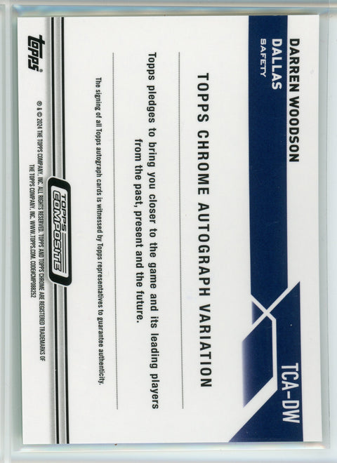 2024 Topps Composite Chrome #TCA-DW Darren Woodson Green Auto /99