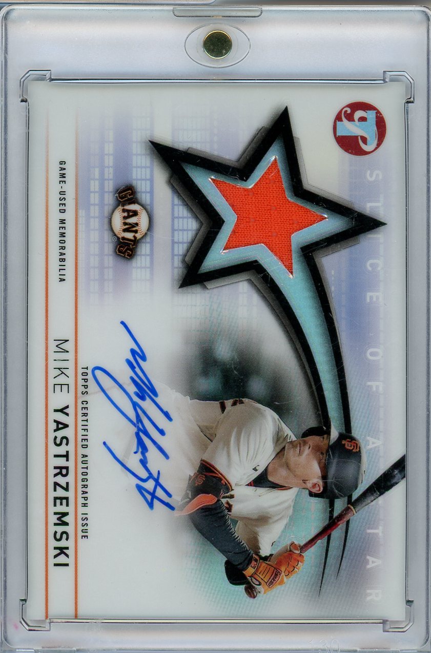 2022 Topps Pristine #SSAR-MY Mike Yastrzemski Slice of a Star Patch Auto