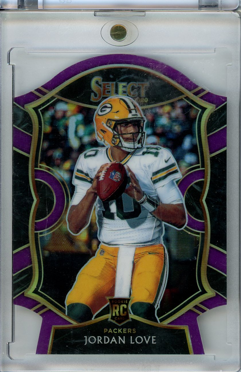 2020 Panini Select #47 Jordan Love Purple Prizm Die Cut