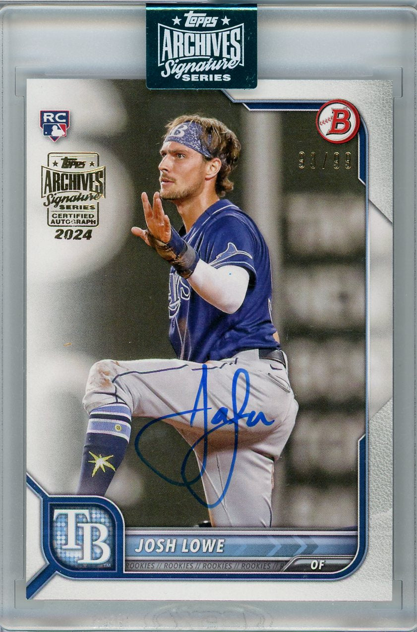 2022 Bowman #33 Josh Lowe Archives Signature Series /99