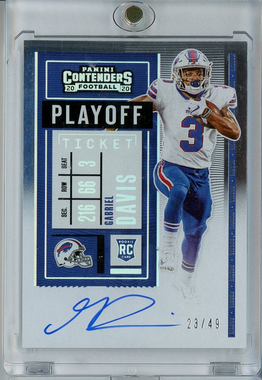 2020 Panini Contenders #139 Gabriel Davis Playoff Ticket Auto /49