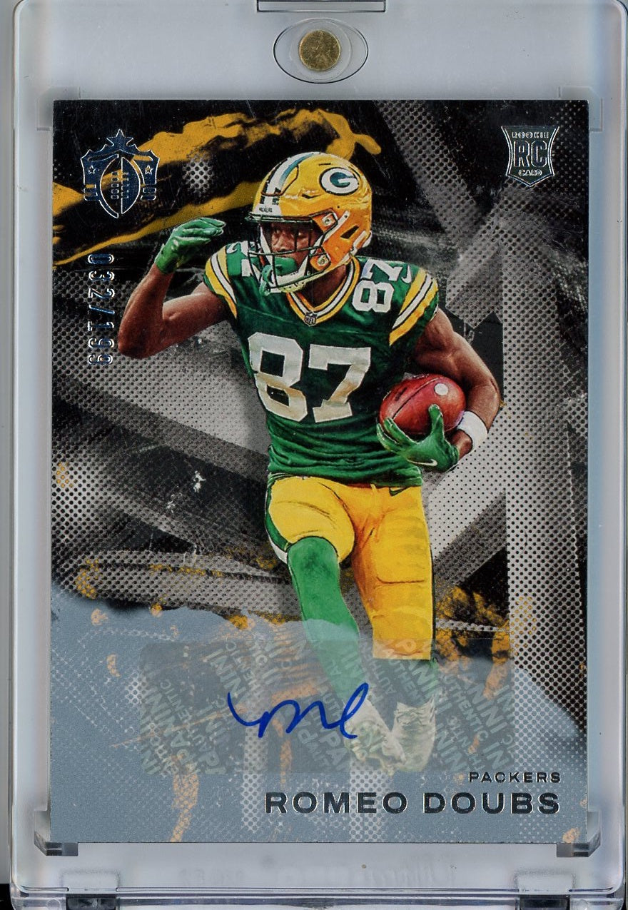 2022 Panini Chronicles #GK-26 Romeo Doubs Gridiron Kings Signatures #/199
