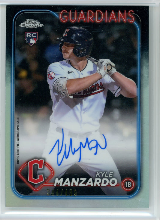 2024 Topps Chrome Update #RA-KMA Kyle Manzardo Auto /499