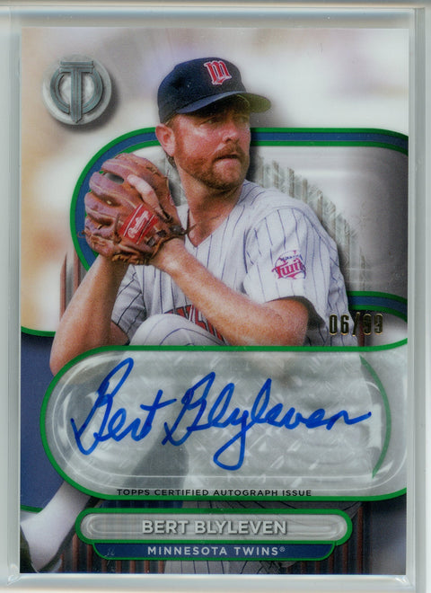 2024 Topps Tribute #TA-BB Bert Blyleven Green Auto /99