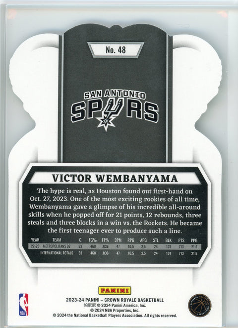 2023-24 Panini Crown Royale #48 Victor Wembanyama RC