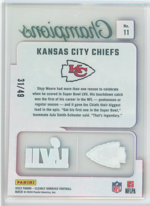 2023 Clearly Donruss #11 Kansas City Chief Champions