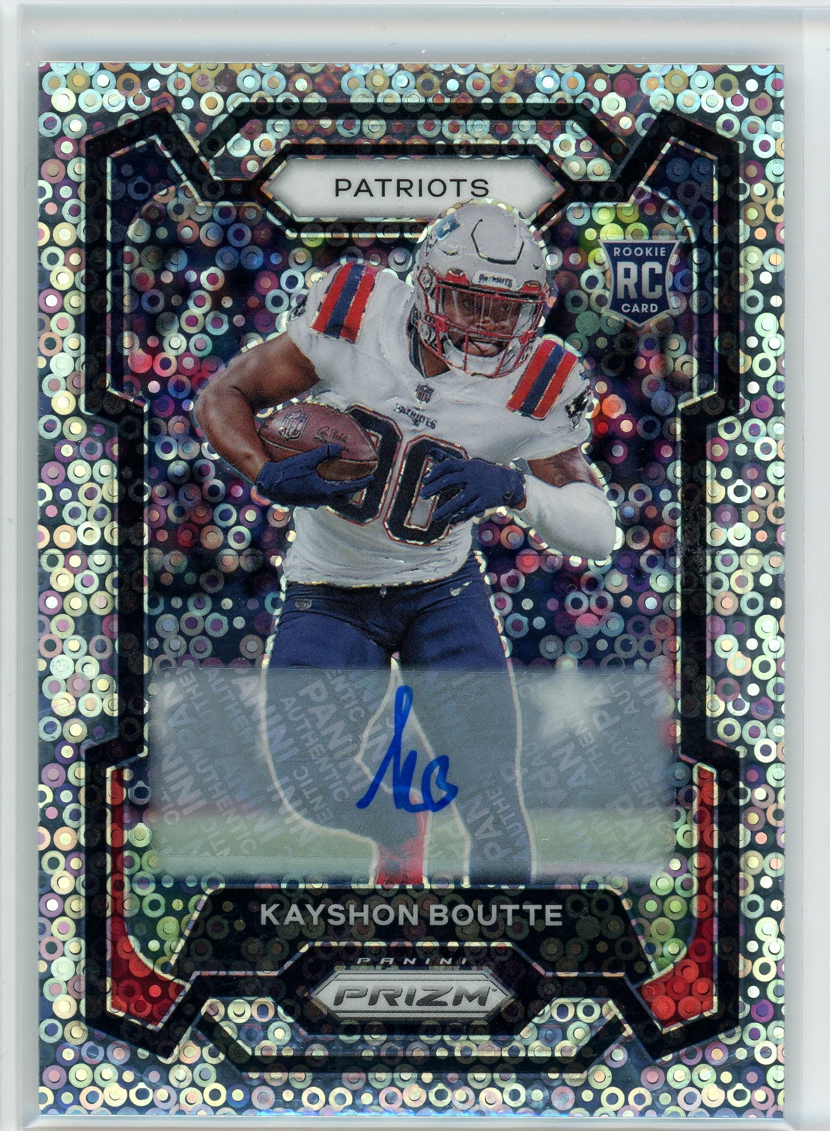 2023 panini Prizm #370 Kayshon Boutte No Huddle Prizm Rookie Auto