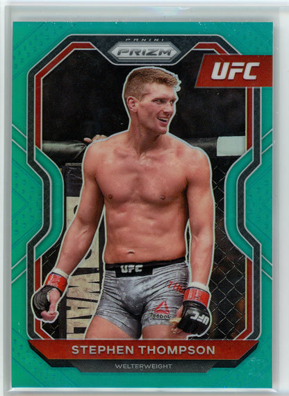 2021 Panini Prizm UFC #81 Stephen Thompson Teal Prizms #/49