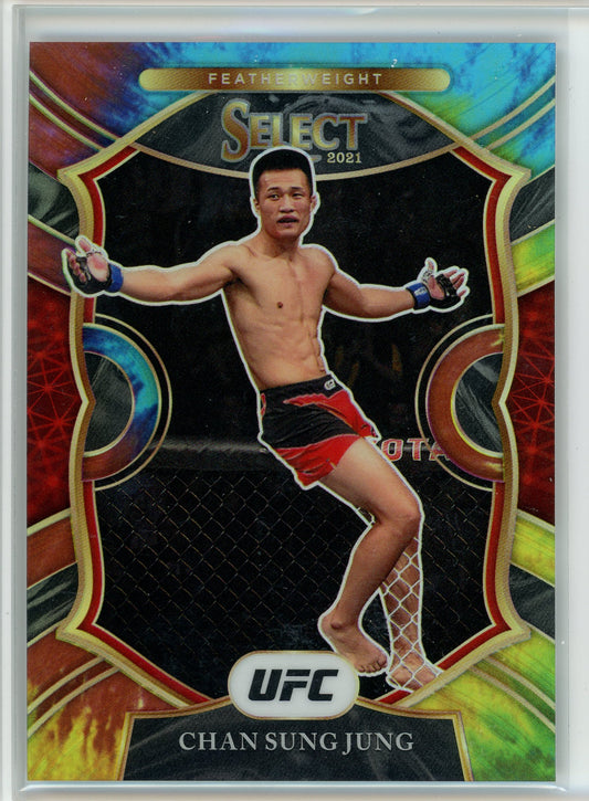 2021 Panini Select UFC #58 Chan Sung Jung Tie-Dye Prizms /25