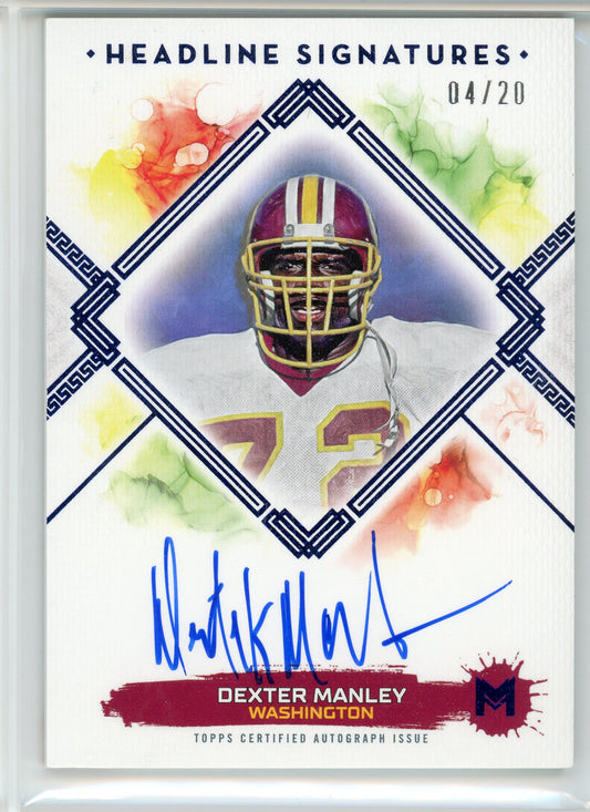 2024 Topps Motif #HS-DM Dexter Manley Headline Signature Ultramarine Blue /20