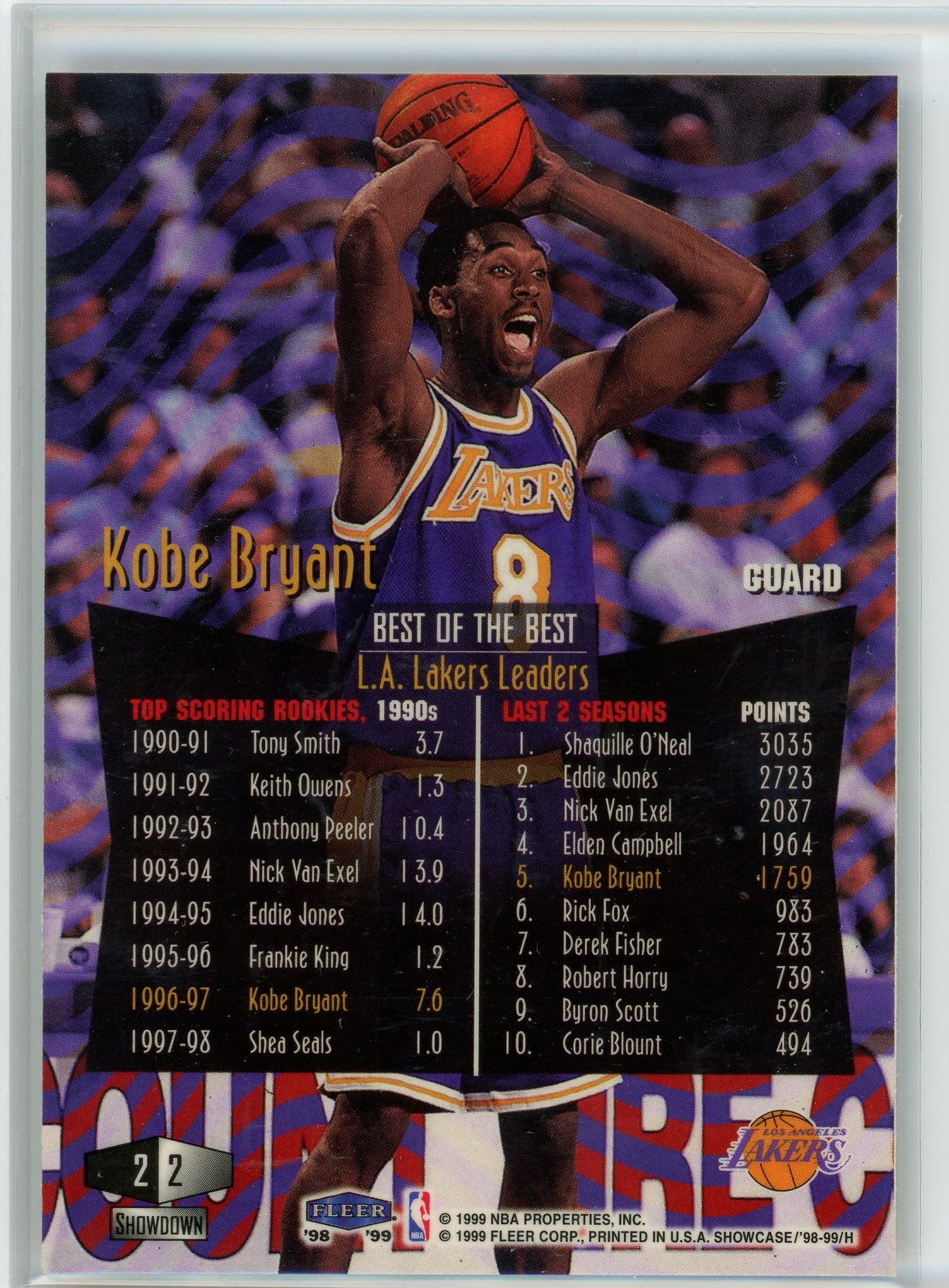 1998-99 Flair Showcase #22 Kobe Bryant