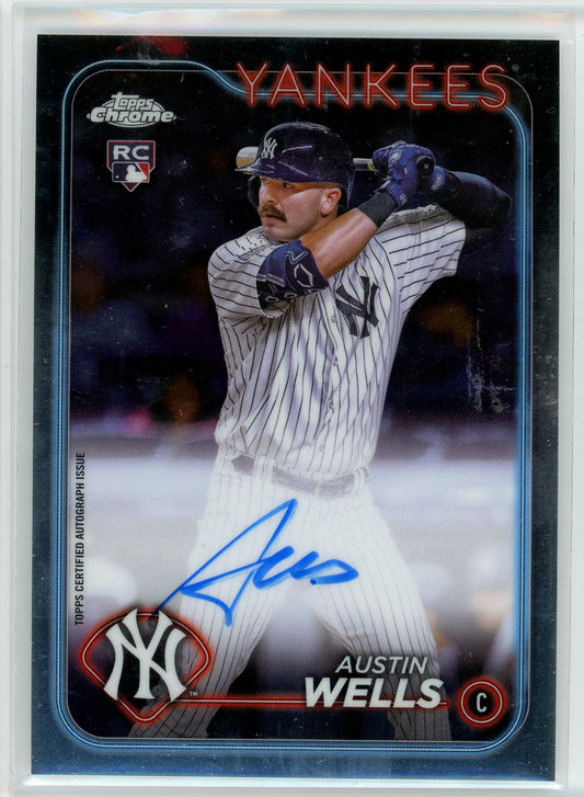 2024 Topps Chrome #RA-AW Austin Wells Rookie Autographs