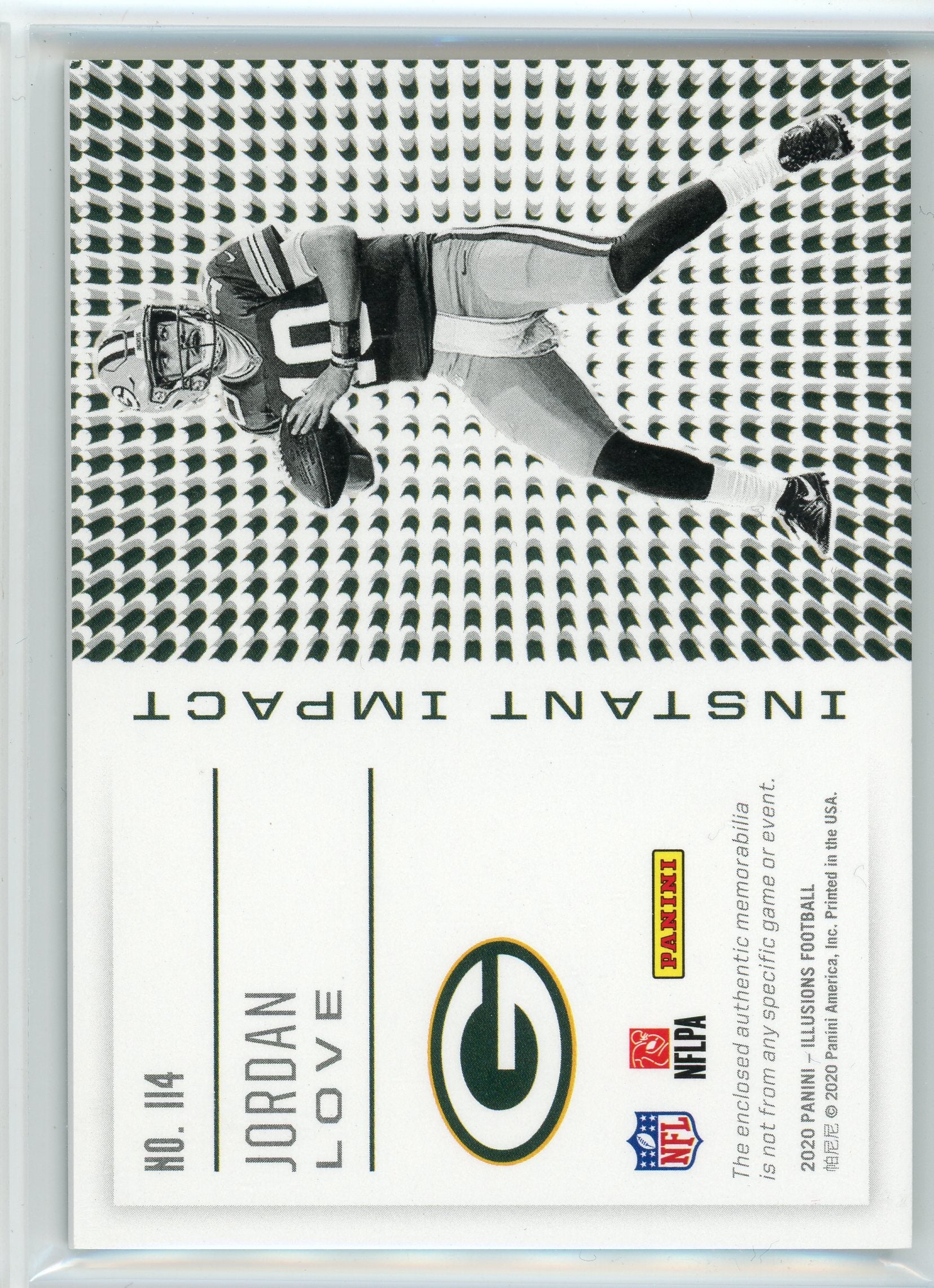 2020 Panini Illusions #114 Jordan Love Instant Impact Jumbo Patch