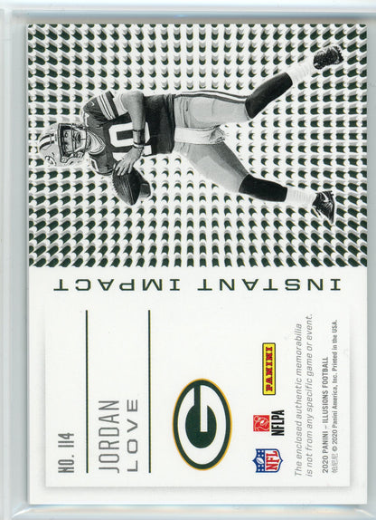 2020 Panini Illusions #114 Jordan Love Instant Impact Jumbo Patch