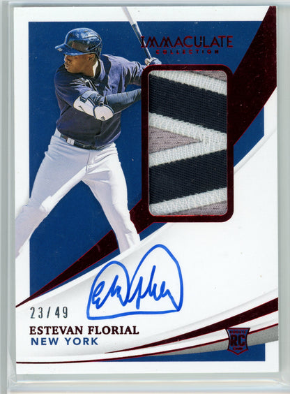 2021 Panini Immaculate Collection #171 Estevan Florial Red Patch Auto /49