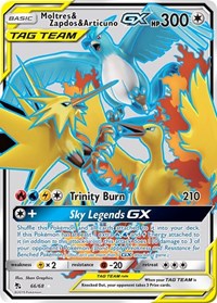 pokemon Hidden Fates Moltres & Zapdos & Articuno GX (Full Art)