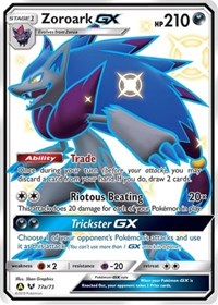 Pokemon Alternate Art Promos Zoroark GX - 77a/73