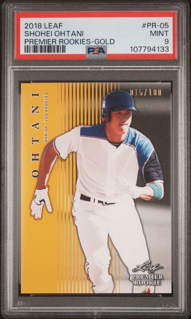 2018 Leaf Shohei Ohtani Premier Rookies Gold PSA Set