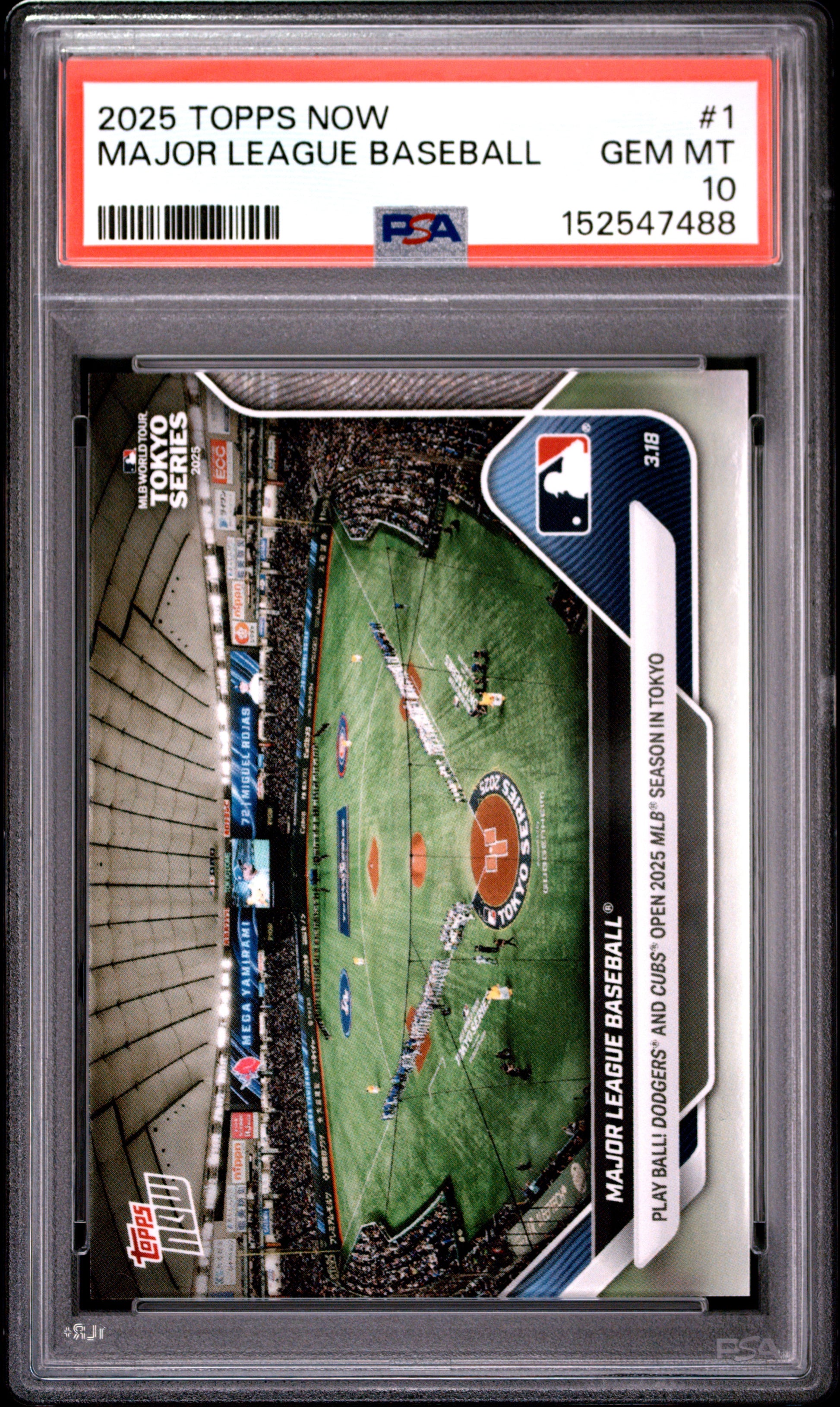 2025 TOPPS NOW MAJOR LEAGUE BASEBALL #1 PSA 10