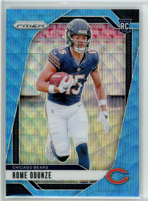 2024 Panini Prizm #380 Rome Odunze Blue Wave Prizm /230