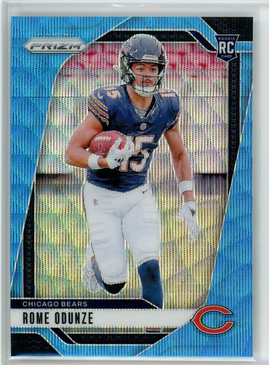 2024 Panini Prizm #380 Rome Odunze Blue Wave Prizm /230